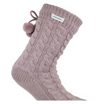 Damen Hütten-Kuschelsocken Glitzer Zierbommel Skechers altrosa - 8