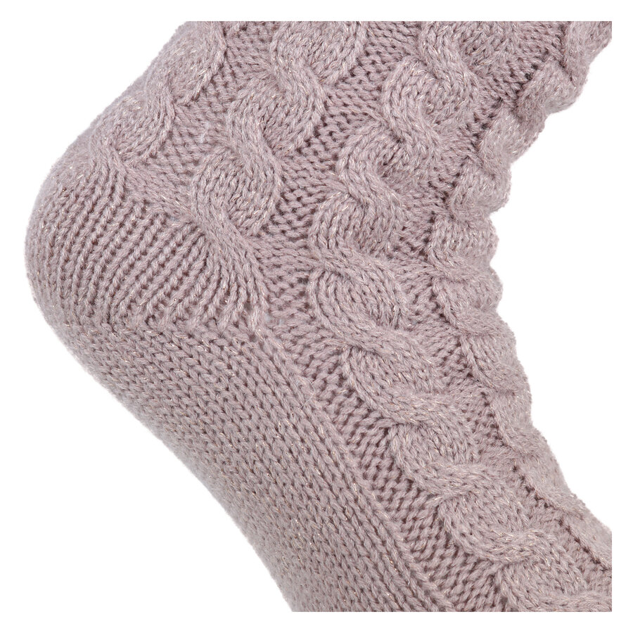 Damen Hütten-Kuschelsocken Glitzer Zierbommel Skechers altrosa - 8
