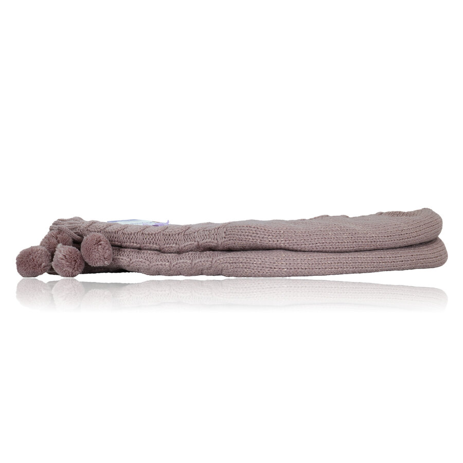 Damen Hütten-Kuschelsocken Glitzer Zierbommel Skechers altrosa - 4