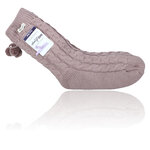 Damen Hütten-Kuschelsocken Glitzer Zierbommel Skechers altrosa - 11