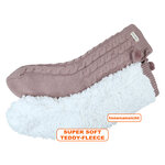 Damen Hütten-Kuschelsocken Glitzer Zierbommel Skechers altrosa - 4