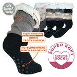 Damen Hüttensocken ABS-Noppen Glitzer-Lurex Antonio - 2