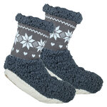 Määähga Hüttensocken ABS Noppen-Sohle Antonio grau - 1
