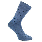 Damen Socken ohne Gummidruck Baumwolle Streifen Punkte blau - 12