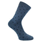 Damen Socken ohne Gummidruck Baumwolle Streifen Punkte blau - 5