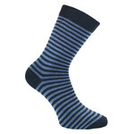 Damen Socken ohne Gummidruck Baumwolle Streifen Punkte blau - 6