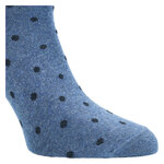 Damen Socken ohne Gummidruck Baumwolle Streifen Punkte blau - 8