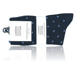 Damen Socken ohne Gummidruck Baumwolle Streifen Punkte blau - 3