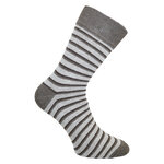 Damen Socken ohne Gummidruck Baumwolle Streifen Punkte beige-braun-mix - 5