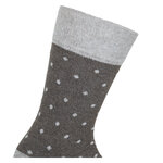Damen Socken ohne Gummidruck Baumwolle Streifen Punkte beige-braun-mix - 10