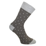Damen Socken ohne Gummidruck Baumwolle Streifen Punkte beige-braun-mix - 11