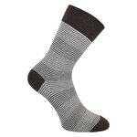 Damen Socken ohne Gummidruck Baumwolle Streifen Punkte beige-braun-mix - 4