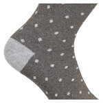 Damen Socken ohne Gummidruck Baumwolle Streifen Punkte beige-braun-mix - 9