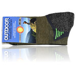 Outdoor Trekking Socken Merinowolle atmungsaktiv oliv - 3