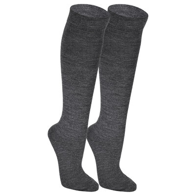 Herren Kniestrümpfe ohne Gummidruck Merino Wolle Apollo anthrazit