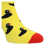 Enten-Spaß Motiv-Socken schwarze Enten auf gelb - 4
