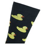 Enten-Spaß Motiv-Socken gelbe Enten auf schwarz - 4