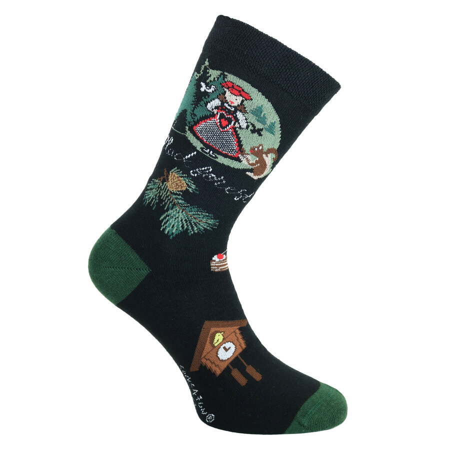 I Love Schwarzwald Socken Bollenhut Trachtenmädchen