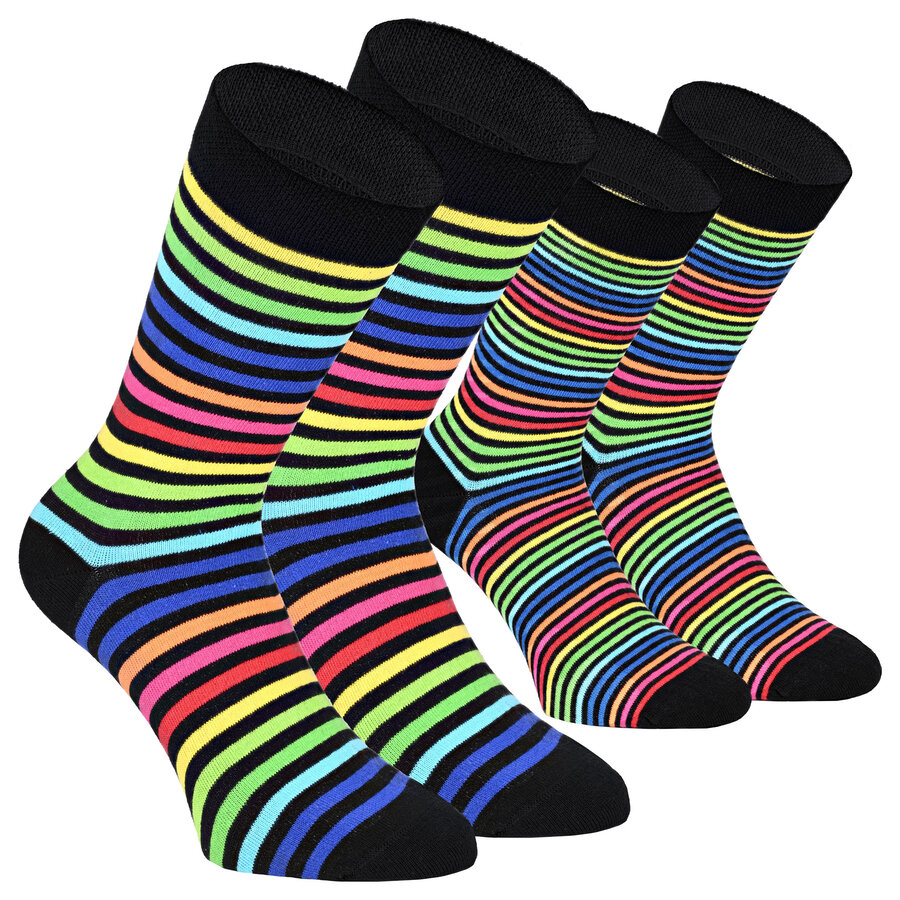 Ringel-Socken Baumwolle bunt