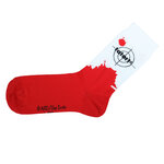Tatort Socken Blutfleck Zielscheibe Made in Germany rot-weiß - 10
