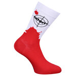 Tatort Socken Blutfleck Zielscheibe Made in Germany rot-weiß - 7