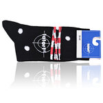 Tatort Socken Einschusslöcher Zielscheibe Made in Germany schwarz - 2