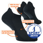Yoga Fitness Sneakersocken Gumminoppen camano schwarz - 9
