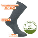 Diabetiker Socken ohne Gummi-Druck Camano dunkelgrau - 2