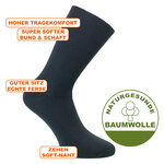 Diabetiker Socken ohne Gummi-Druck Camano schwarz - 2