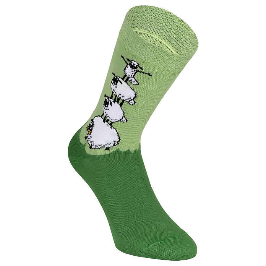 Shaun das Schaf Schafspyramide Socken Baumwolle Made in Germany grün - 3