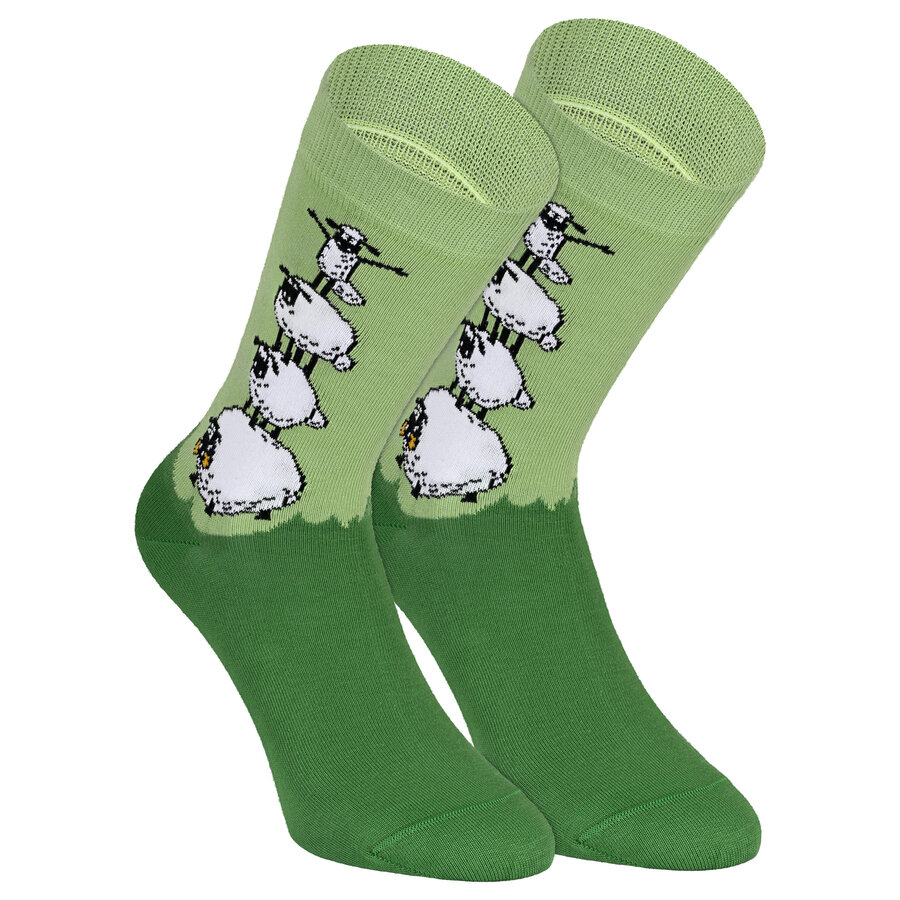 Shaun das Schaf Schafspyramide Socken Bio-Baumwolle Made in Germany grün
