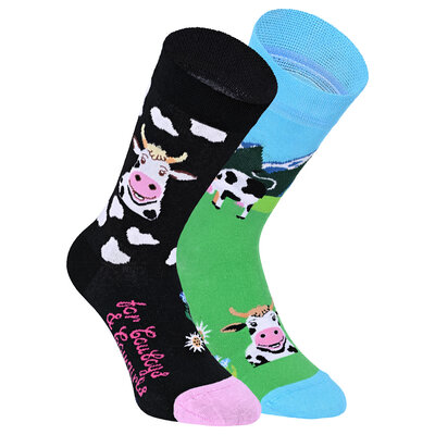 Kühe Motivsocken Crazy Cows Cowboys Cowgirls