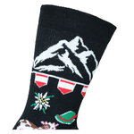 Österreich Motivsocken Edelweiß Kuh schwarz - 5