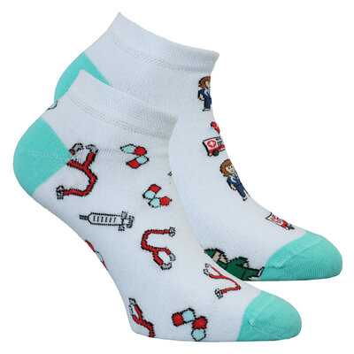 Lustige bunte Sneakersocken mit Motive