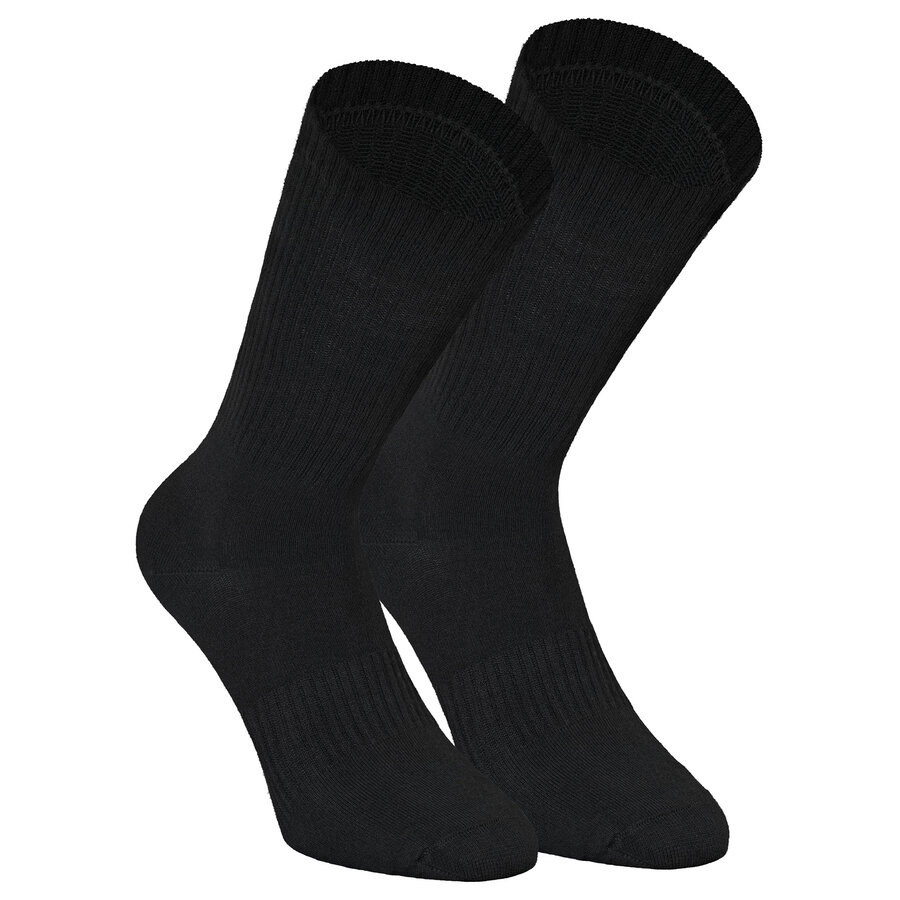 Bambus Crew Socks Tennissocken schwarz