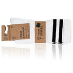 Bambus Crew Socks Tennissocken weiß bunte Ringel - 18