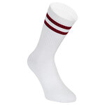 Bambus Crew Socks Tennissocken weiß bunte Ringel - 25