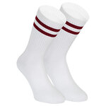 Bambus Crew Socks Tennissocken weiß bunte Ringel - 4