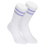 Bambus Crew Socks Tennissocken weiß bunte Ringel - 23