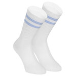 Bambus Crew Socks Tennissocken weiß bunte Ringel - 14