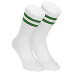 Bambus Crew Socks Tennissocken weiß bunte Ringel - 5