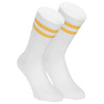 Bambus Crew Socks Tennissocken weiß bunte Ringel - 24
