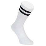 Bambus Crew Socks Tennissocken weiß bunte Ringel - 6