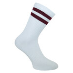 Bambus Crew Socks Tennissocken weiß bunte Ringel - 34