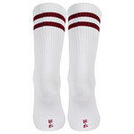 Bambus Crew Socks Tennissocken weiß bunte Ringel - 3