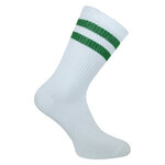 Bambus Crew Socks Tennissocken weiß bunte Ringel - 35