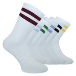 Bambus Crew Socks Tennissocken weiß bunte Ringel - 39