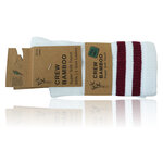 Bambus Crew Socks Tennissocken weiß bunte Ringel - 46