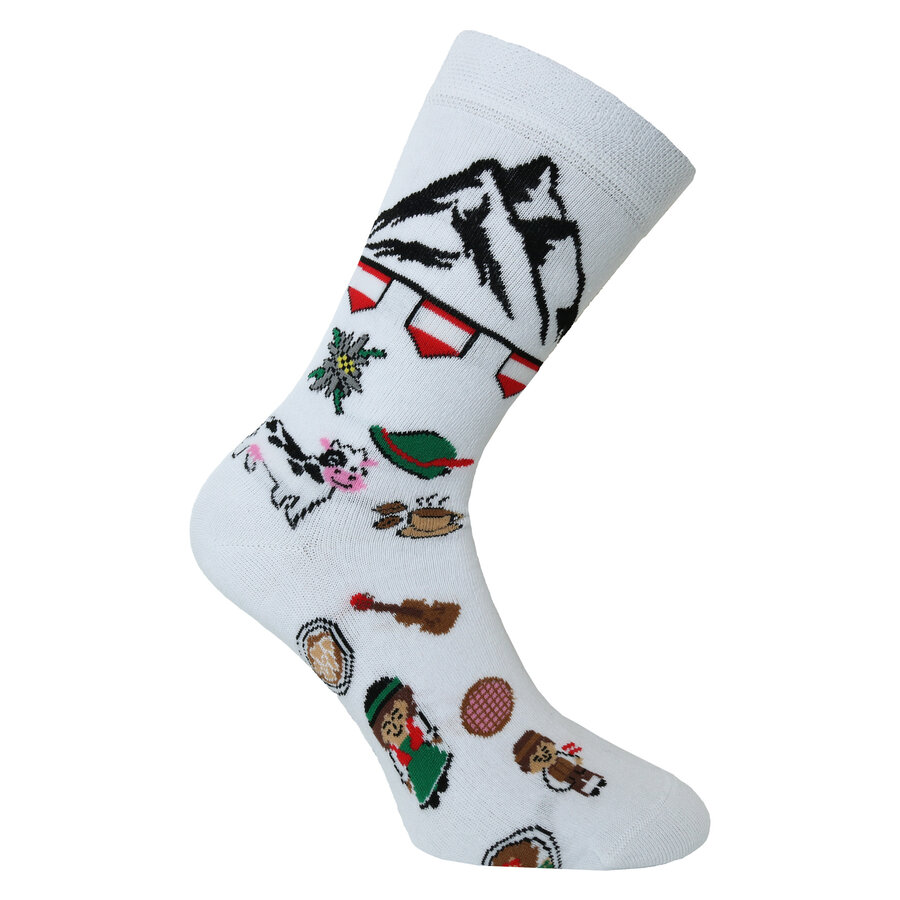 Österreich Motivsocken weiß