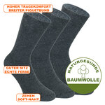 Gesundheits-Diabetikersocken Baumwolle dunkelgrau-anthrazit-melange - 2